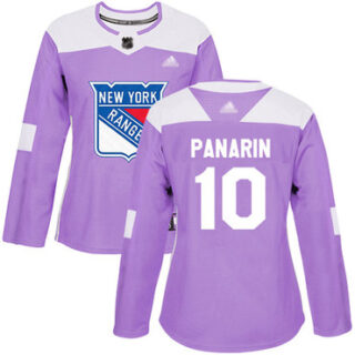Women's New York Rangers #10 Artemi Panarin Purple Authentic Fights Cancer Stitched Hockey Jersey