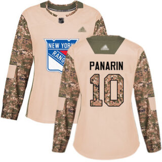 Women's New York Rangers #10 Artemi Panarin Camo Authentic 2017 Veterans Day Stitched Hockey Jersey