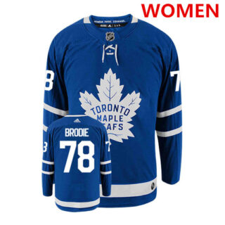 Women's Toronto Maple Leafs #78 TJ BRODIE Royal Blue Stitched NHL Jersey