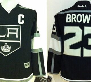 Youth Los Angeles Kings #23 Dustin Brown Black Jersey