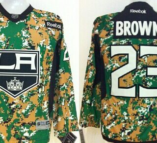 Youth Los Angeles Kings #23 Dustin Brown 2014 Camo Jersey