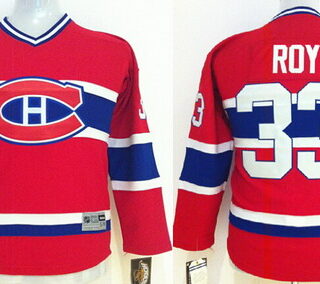 Youth Montreal Canadiens #33 Patrick Roy Red Throwback CCM Jersey