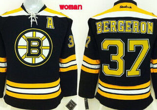 Women's Boston Bruins #37 Patrice Bergeron Black Jersey