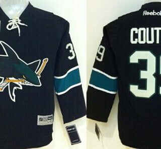 Youth San Jose Sharks #39 Logan Couture Black Third Jersey