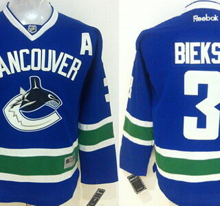Youth Vancouver Canucks #3 Kevin Bieksa Blue Jersey