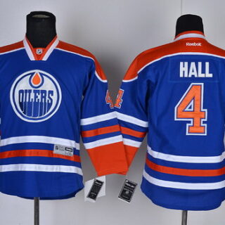 Youth Edmonton Oilers #4 Taylor Hall Royal Blue Jersey