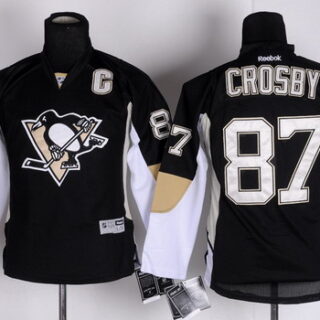 Youth Pittsburgh Penguins #87 Sidney Crosby Black Jersey