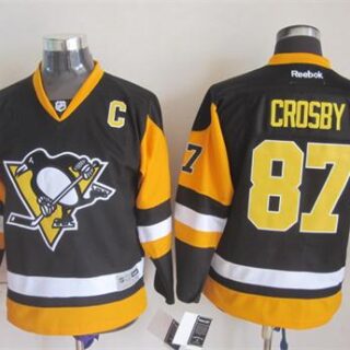 Youth Pittsburgh Penguins #87 Sidney Crosby Black Third Jersey