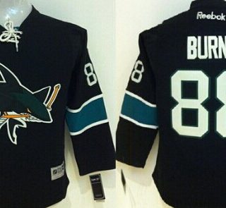 Youth San Jose Sharks #88 Brent Burns Black Third Jersey