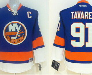 Youth New York Islanders #91 John Tavares Light Blue Jersey