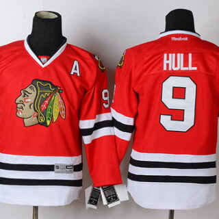 Youth Chicago Blackhawks #9 Bobby Hull Red Jersey