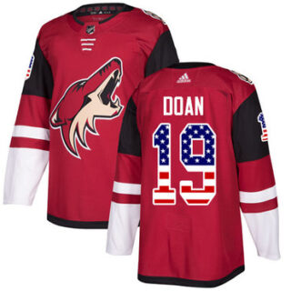 Youth Arizona Coyotes #19 Shane Doan Maroon Home Authentic USA Flag Stitched NHL Jersey