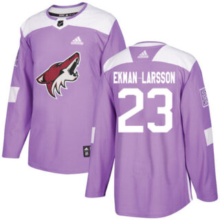 Youth Arizona Coyotes #23 Oliver Ekman-Larsson Purple Authentic Fights Cancer Stitched NHL Jersey
