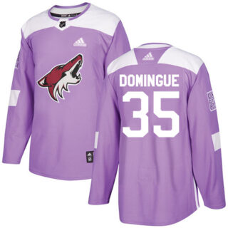 Youth Arizona Coyotes #35 Louis Domingue Purple Authentic Fights Cancer Stitched NHL Jersey