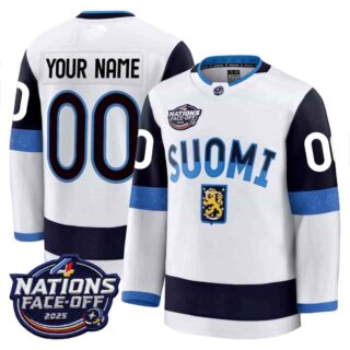 Custom Finland 4 Nations Face-Off 2025 Premium All Stitched Jersey