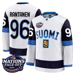 Finland 4 Nations Face-Off 2025 Premium Mikko Rantanen 96 All Stitched Jersey