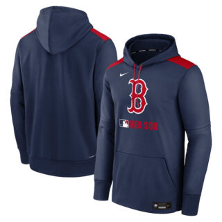 Men's Boston Red Sox Navy Collection Performance Pullover Hoodie