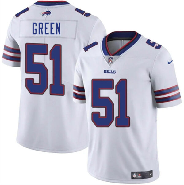 Men's Buffalo Bills #51 Kendrick Green White 2025 Vapor Untouchable Limited Stitched Football Jersey