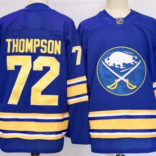 Men's Buffalo Sabres #72 Tage Thompson Blue 2024-25 Stitched Jersey