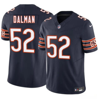 Men's Chicago Bears #52 Drew Dalman Navy 2025 F.U.S.E. Vapor Stitched Football Jersey