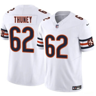 Men's Chicago Bears #62 Joe Thuney White 2025 F.U.S.E. Vapor Stitched Football Jersey