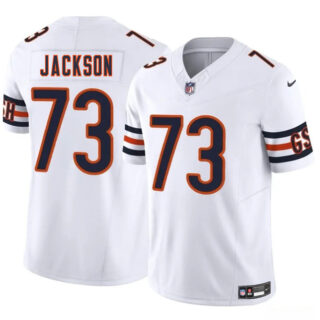 Men's Chicago Bears #73 Jonah Jackson White 2025 F.U.S.E. Vapor Stitched Football Jersey