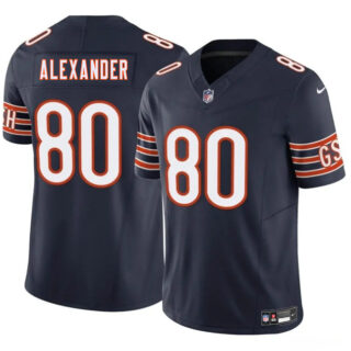 Men's Chicago Bears #80 Maurice Alexander Navy 2025 F.U.S.E. Vapor Stitched Football Jersey