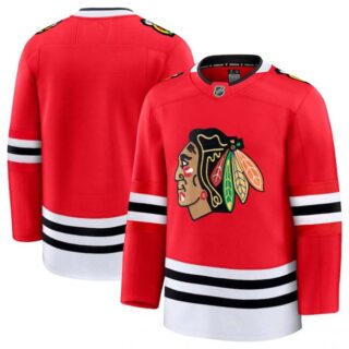 Men's Chicago Blackhawks Blank Red 2024-25 Home Stitched Hockey Jersey