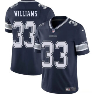 Men's Dallas Cowboys #33 Javonte Williams Navy Blue 2025 Vapor Untouchable Limited Stitched Football Jersey