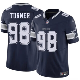 Men's Dallas Cowboys #98 Payton Turner Navy 2025 F.U.S.E Vapor Untouchable Limited Stitched Football Jersey