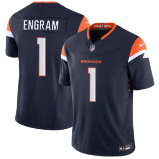 Men's Denver Broncos #1 Evan Engram Navy 2024 F.U.S.E. Alternate Vapor Limited Stitched Football Jersey