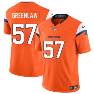 Men's Denver Broncos #57 Dre Greenlaw Orange 2024 F.U.S.E. Vapor Limited Stitched Football Jersey