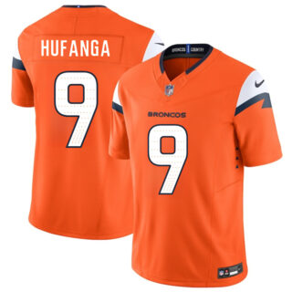 Men's Denver Broncos #9 Talanoa Hufanga Orange 2024 F.U.S.E. Vapor Limited Stitched Football Jersey