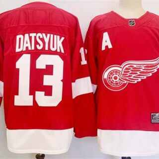Men's Detroit Red Wings #13 Pavel Datsyuk Red 2024-25 Stitched Jersey