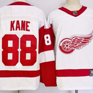 Men's Detroit Red Wings #88 Patrick Kane White 2024-25 Stitched Jersey