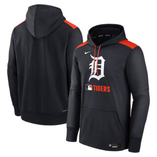 Men's Detroit Tigers Navy Collection Performance Pullover Hoodie