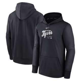 Men's Detroit Tigers Navy Collection Practice Performance Pullover Hoodie