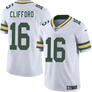 Men's Green Bay Packers #16 Sean Clifford White 2025 Vapor Untouchable Limited Stitched Jersey