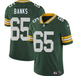 Men's Green Bay Packers #65 Aaron Banks Green 2025 Vapor Untouchable Limited Stitched Jersey