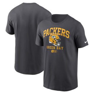 Men's Green Bay Packers Anthracite Helmet Essential T-Shirt