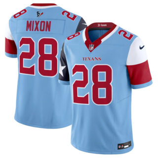 Men's Houston Texans #28 Joe Mixon Blue 2024 F.U.S.E. V5 Limited Stitched Football Jersey