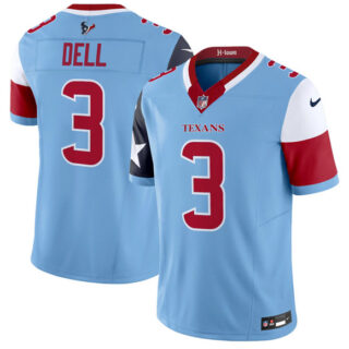 Men's Houston Texans #3 Tank Dell Blue 2024 F.U.S.E. V5 Limited Stitched Football Jersey