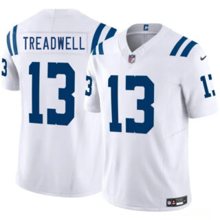 Men's Indianapolis Colts #13 Laquon Treadwell White 2025 F.U.S.E. Vapor Limited Stitched Football Jersey