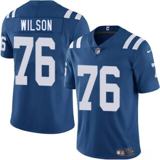 Men's Indianapolis Colts #76 Jack Wilson Blue 2025 Vapor Limited Stitched Football Jersey