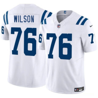Men's Indianapolis Colts #76 Jack Wilson White 2025 F.U.S.E. Vapor Limited Stitched Football Jersey