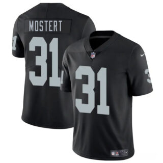 Men's Las Vegas Raiders #31 Raheem Mostert Black 2025 Vapor Stitched Football Jersey