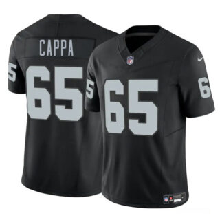 Men's Las Vegas Raiders #65 Alex Cappa Black 2025 F.U.S.E. Vapor Stitched Football Jersey