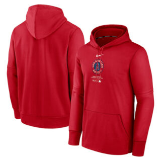 Men's Los Angeles Angels Red Collection City Connect Practice Performance Pullover Hoodie
