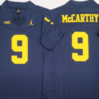Men's Michigan Wolverines #9 J.J. McCarthy Navy 2024 F.U.S.E. Stitched Jersey