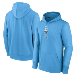 Men's Milwaukee Brewers Powder Blue Collection City Connect Practice Performance Pullover Hoodie